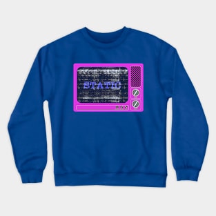 Retro Television Set with Static Crewneck Sweatshirt